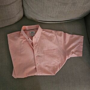 Croft & Barrow Shirt men's XL Easy Care Pink  Short Sleeve‎ Button Up